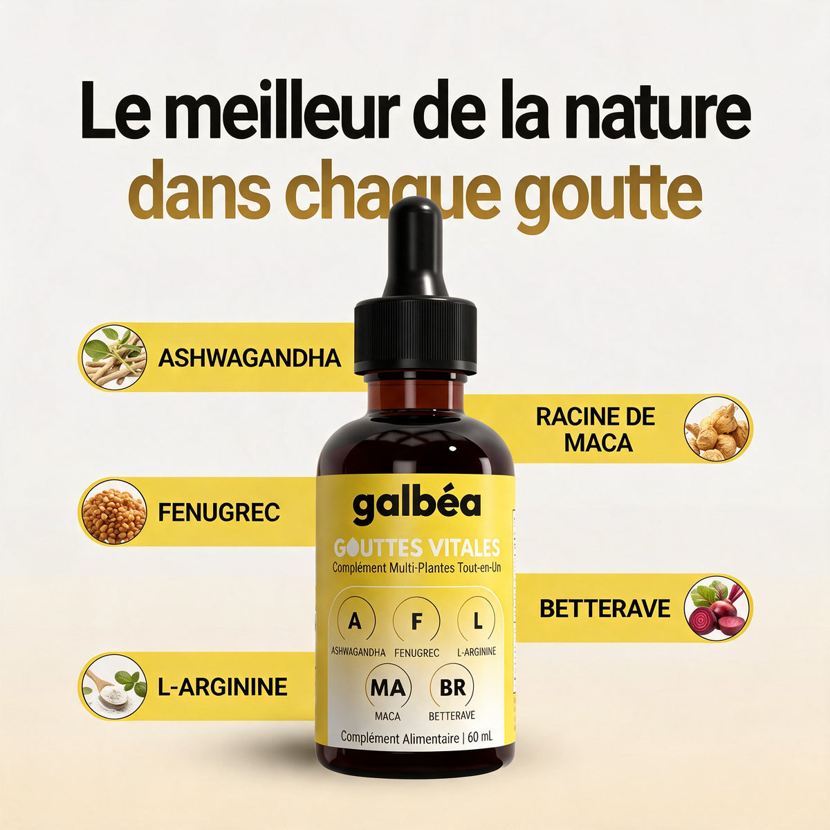 Le meilleur de la nature dans chaque goutte : les cinq actifs